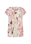 Aretha 43 Abstract Print Tee - Rapture Rose Combi
