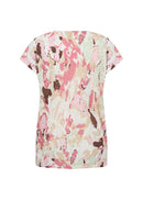 Aretha 43 Abstract Print Tee - Rapture Rose Combi