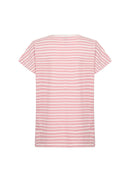 Chanie 1 Stripe V Neck Tee - Rapture Rose Combi