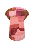 Catania 1 Abstract Blouse - Rapture Rose Combi