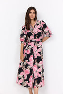 Caralina 4 Floral Print Dress - Rapture Rose Combi