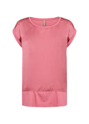 Thilde 6 Rolled Sleeve Tee - Rapture Rose