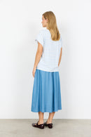 Caimie 1 Stripe V Neck Tee - Windsurfer Combi
