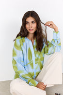 Cate 2 Floral Print Blouse - Windsurfer Combi