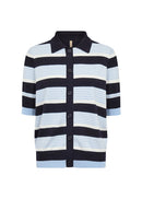 Dollie 820 Stripe Jumper - Navy Combi