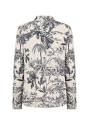 Carli1 Botanical Print Shirt - Navy Combi
