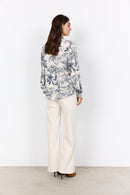 Carli1 Botanical Print Shirt - Navy Combi