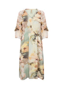 Carmen 2 Floral Print Dress - Bok Choy Combi