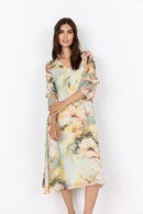 Carmen 2 Floral Print Dress - Bok Choy Combi