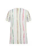 Aretha 44 Striped T-Shirt - Frosty Spruce Combi
