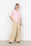 Orlean 9 Round Neck Cardigan - Rose Melange