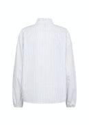 Vibika HighNeck Stripe Shirt - White