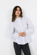 Vibika HighNeck Stripe Shirt - White
