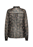 High Neck Sheer Shirt - Dark Grape