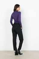 Lace Neck & Cuff T-Shirt - Dark Grape