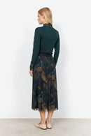 Lace Neck & Cuff T-Shirt - Dark Pine