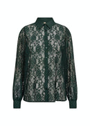 Netti Lace Shirt - Dark Pine