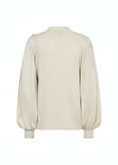 Dollie Ballon Sleeves Jumper - Cream Melange