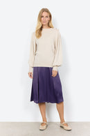 Dollie Ballon Sleeves Jumper - Cream Melange