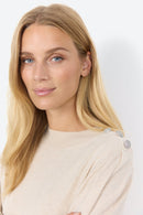 Dollie Ballon Sleeves Jumper - Cream Melange