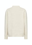 Teona High Neck Jumper - Cream Melange