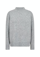 Teona High Neck Jumper - Grey Melange