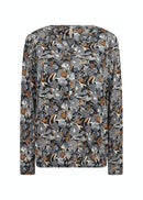 Soyaconcept Split Neck Print Blouse - Black