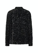 Vira High Neck Blouse - Black