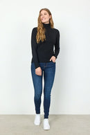 Dollie Turtle Neck Jumper - Black