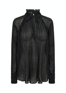 Valerie High Neck Blouse - Black