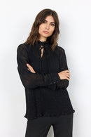Valerie High Neck Blouse - Black