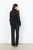 Valerie High Neck Blouse - Black