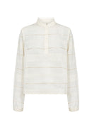 Ava 1 Lace Detail Shirt - Cream