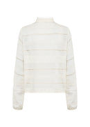 Ava 1 Lace Detail Shirt - Cream