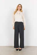 Ava 1 Lace Detail Shirt - Cream