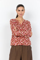 Felicity Aop 527 Blouse - Chili Pepper Combi