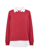 Banu 271 Layered Blouse - Chili Pepper Combi