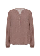 Anita 1 Geo Print Blouse - Chili Pepper Combi