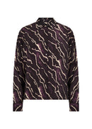 Anya 1 Abstract Print Shirt - Plum Perfect Combi