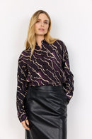 Anya 1 Abstract Print Shirt - Plum Perfect Combi