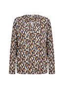 Felicity Aop 527 Blouse - Navy Blazer Combi