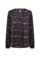 Arlette 1 Abstract Print Blouse - Navy Blazer Combi