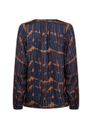 Arlette 1 Abstract Print Blouse - Navy Blazer Combi