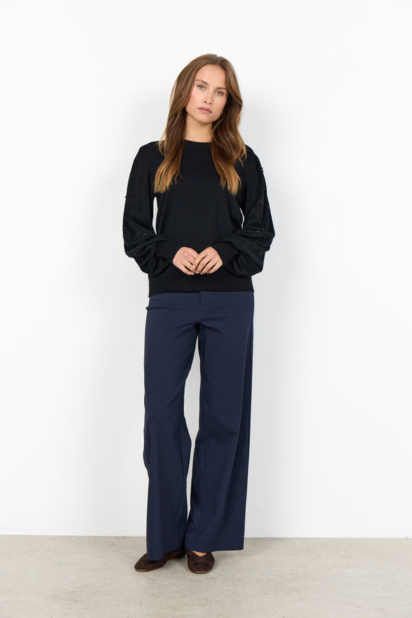 Lilly 51 Wide Leg Trouser - Navy Blazer