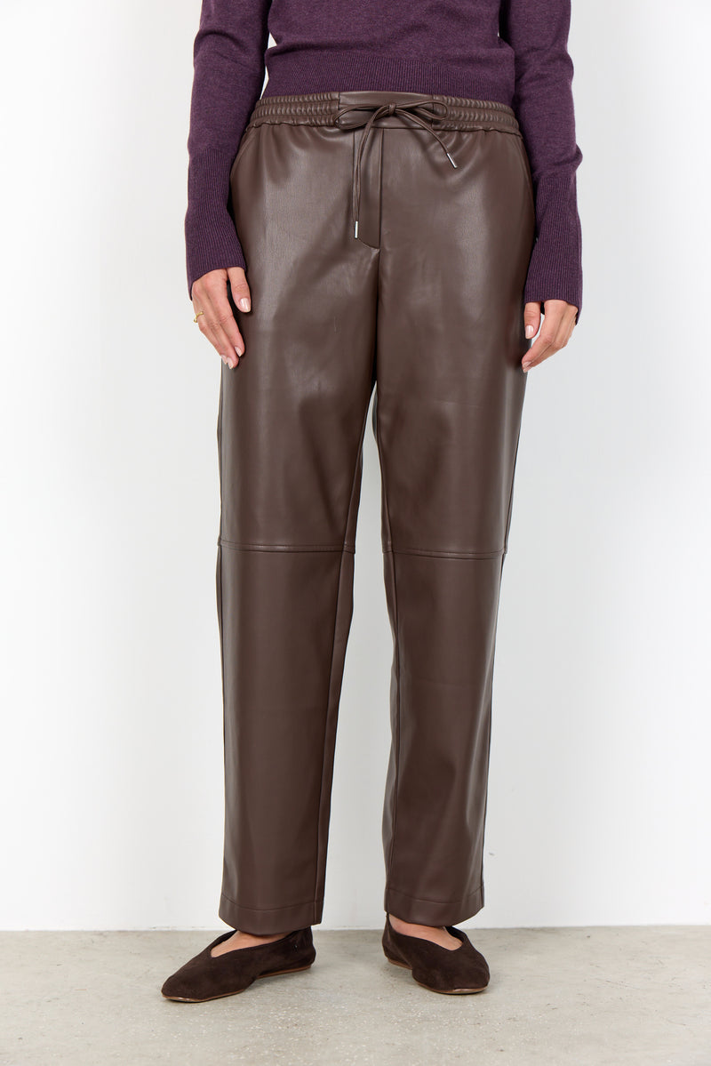 Beckie 19 Polyurethane Trousers - Hot Fudge