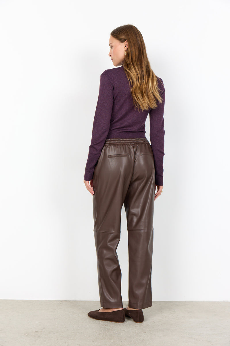 Beckie 19 Polyurethane Trousers - Hot Fudge