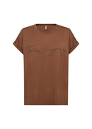 Marica 345 Rolled Sleeve T-Shirt - Toffee