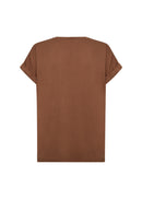 Marica 345 Rolled Sleeve T-Shirt - Toffee
