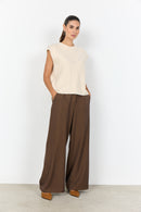 Avalon 1 Sleeveless Jumper - Cream Melange