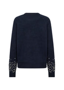 Nessie 72 Pearl Embellished Jumper - Navy Blazer Melange